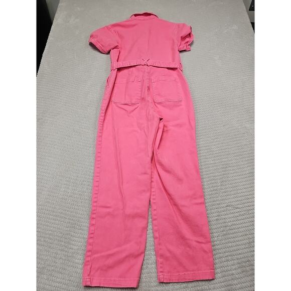 Skies Are Blue Romper Womens Small One Up Pink Jean Jumpsuit - Picture 6 of 7